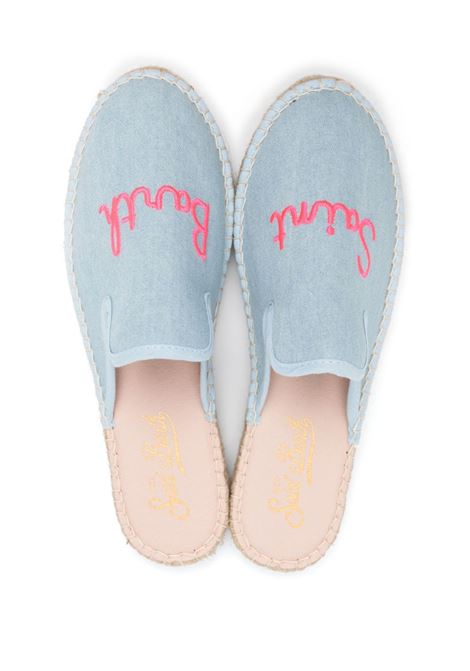 light blue flat slip on espadrilles  MC2 | ISLA N-DENIM25 EMB